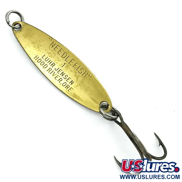 Luhr Jensen Needlefish 1 Lepel, Goud, 2g, Schubbenpatroon, #5490