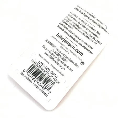 Luhr Jensen Needlefish 1, Fire Tiger, 2g, Trolling Lepel #5496