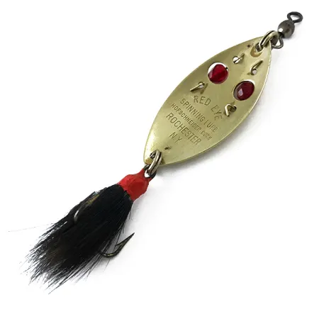 Hofschneider Red Eye Lepel, Goud/Rood, 6,5g, Glazen Kralen, #5519