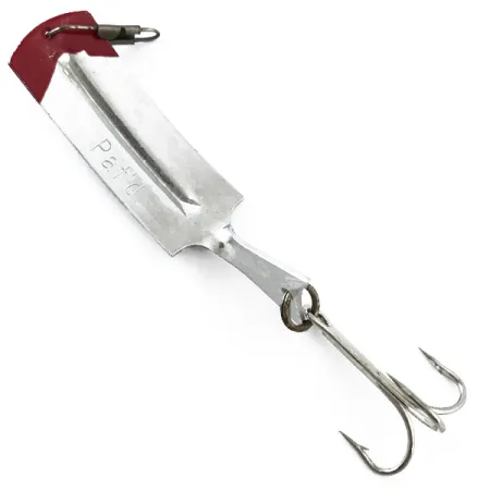 South Bend Flipit 625 Lepel, Nikkel / Rood, 8,5g, Tail Fin, #5520