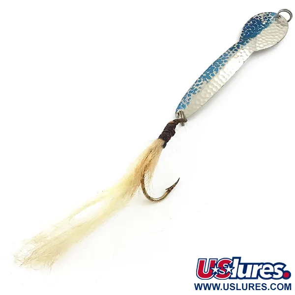 Glen Evans Loco 5 Lepel, Gehamerd Nikkel/Blauw, 28g, Enkele Haak, #5549