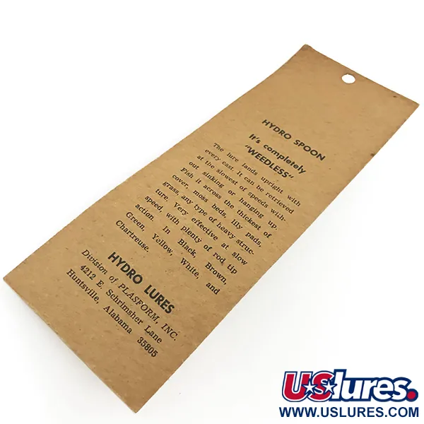 Hydro Lures Weedless Hydro Spoon Lepel, Gray/Black, 14g, #5550