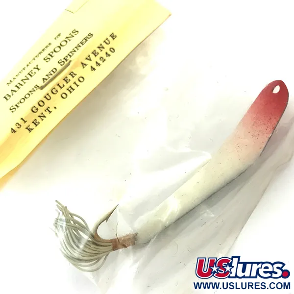 Weedless Barney Spoon Lepel, Rood / Wit, 7g, Anti-wier, #5551