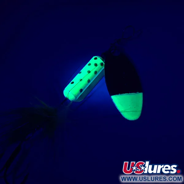 Silverlake Spinner, Goud / Fluorescerend Groen, 3,7g, Veren Dreg, #5557