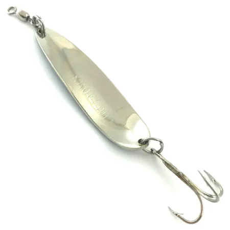 Luhr Jensen Krocodile Die #4 Lepel, Nikkel/Blauw, 14g, Gehamerd, #5579