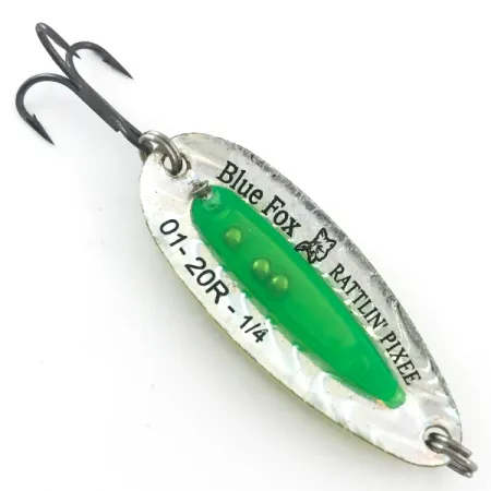 Blue Fox Rattlin Pixee UV Lepel, Golden Herring / Green UV, 7g, #5593