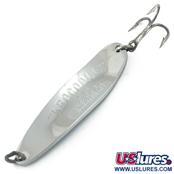 Luhr Jensen Krocodile Die #4 Lepel, Nikkel / Blauw, 19g, #5599