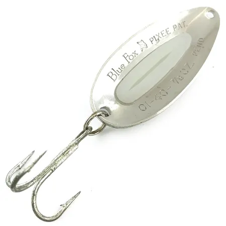 Blue Fox Pixee Lepel, Gehamerd Nikkel, 24g, Glow-in-the-dark, #5615