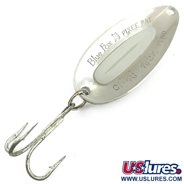 Blue Fox Pixee Lepel, Gehamerd Nikkel, 24g, Glow-in-the-dark, #5615