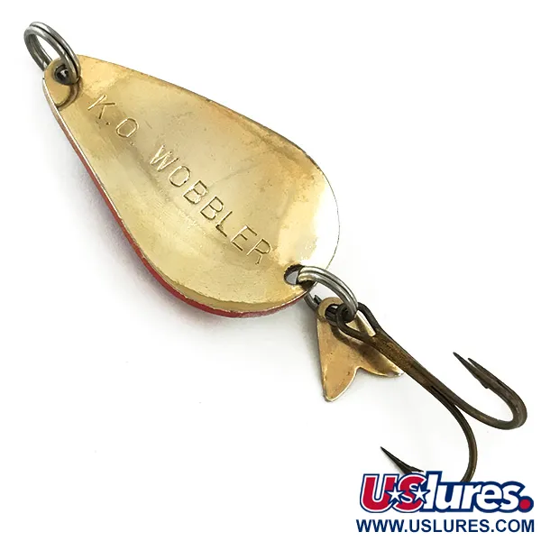 Acme K.O. Wobbler Lepel, Rood / Wit / Goud, 14g, Sonic Flipper, #5628