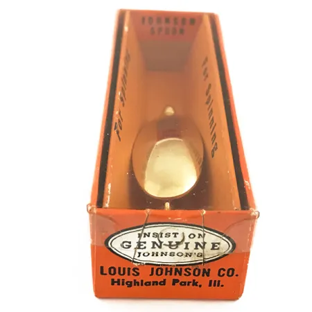 Vintage Johnson Silver Minnow Lepel, Goud, 9g, Wierloos, #5632