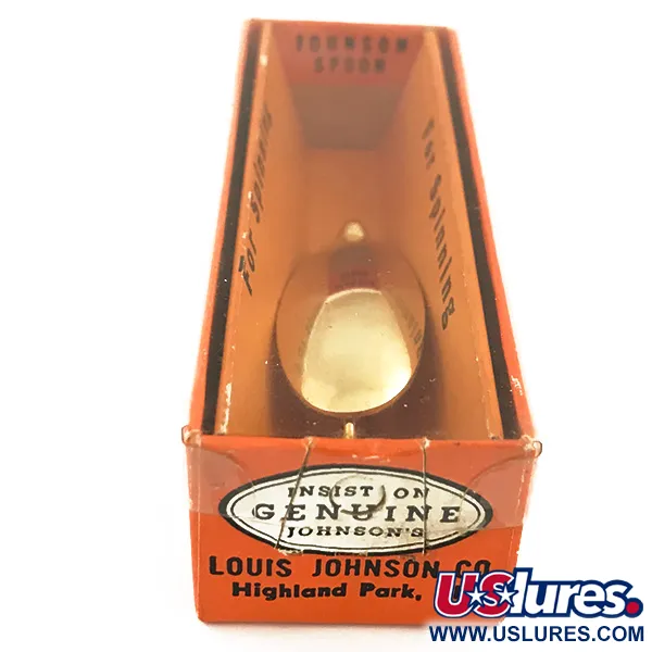 Vintage Johnson Silver Minnow Lepel, Goud, 9g, Wierloos, #5632