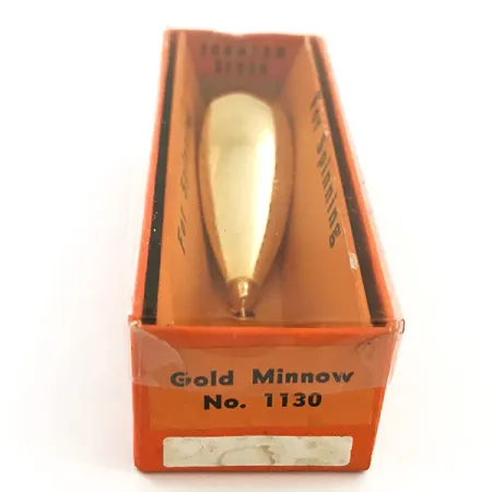 Vintage Johnson Silver Minnow Lepel, Goud, 9g, Wierloos, #5632