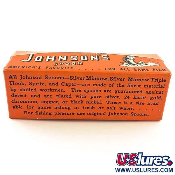 Vintage Johnson Silver Minnow Lepel, Goud, 9g, Wierloos, #5632