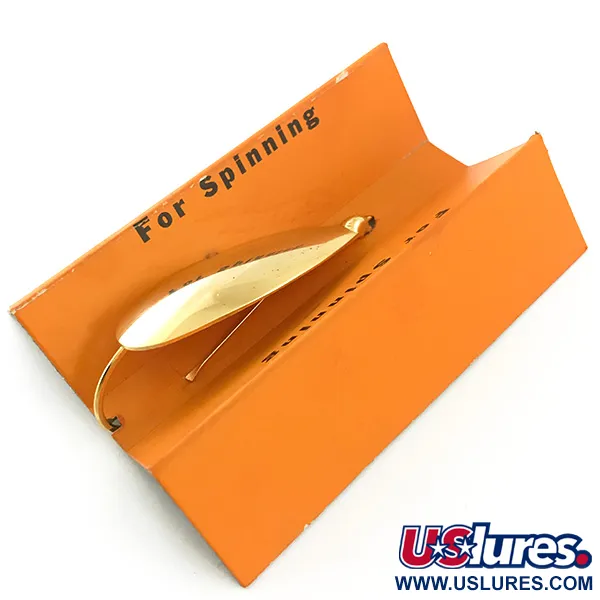 Vintage Johnson Silver Minnow Lepel, Goud, 9g, Wierloos, #5632