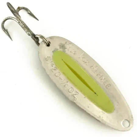 Blue Fox Pixee UV Lepel, Gehamerd Nikkel, 7g, Geel Eitje, #5651