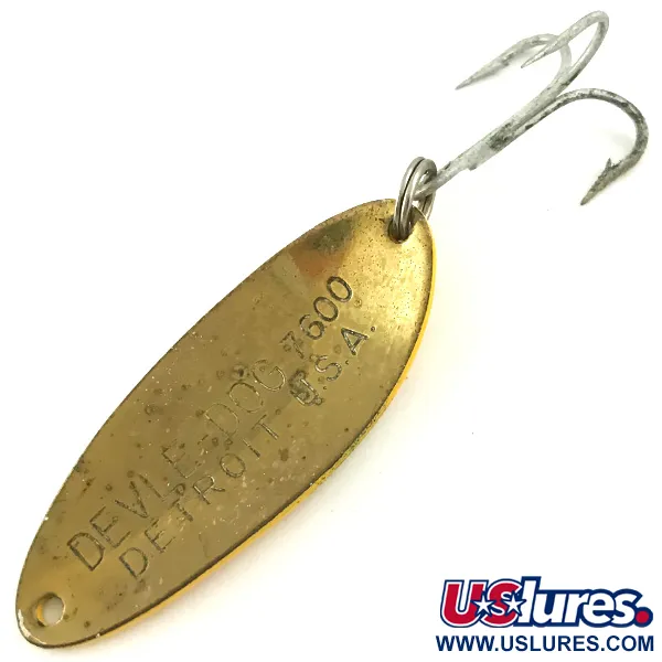 Dardevle Devle Dog 7600 Lepel, Five of Diamonds, 10g, Vintage, #5678