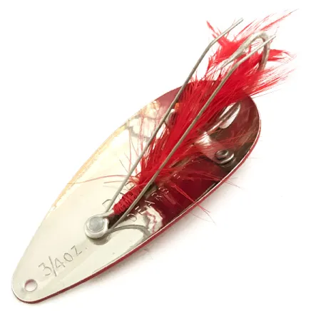 Eppinger Weedless Dardevle Dardevlet Lepel, Rood/Wit/Nikkel, 21g, #5680