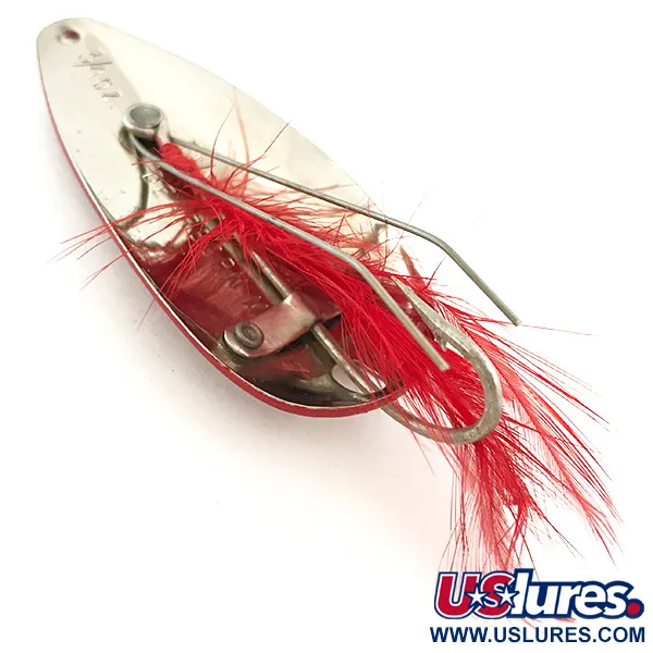 Eppinger Weedless Dardevle Dardevlet Lepel, Rood/Wit/Nikkel, 21g, #5680