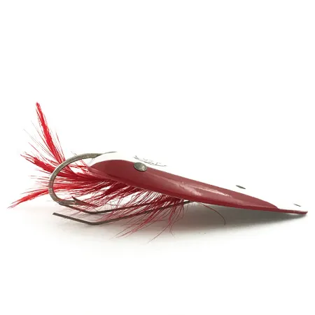 Eppinger Weedless Dardevle Dardevlet Lepel, Rood/Wit/Nikkel, 21g, #5680