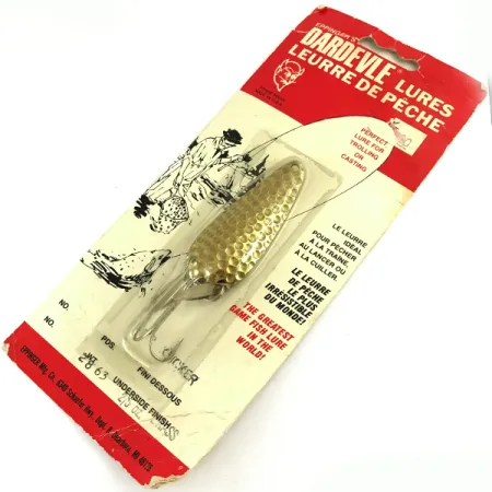 Dardevle Imp Klicker Lepel, Gehamerd Messing, 11g, Klick-Bladen, #5699