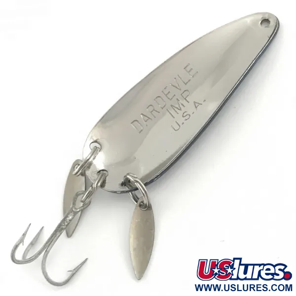 Dardevle Imp Klicker Lepel, Nikkel / Blauw, 11 g, Ratels, #5711