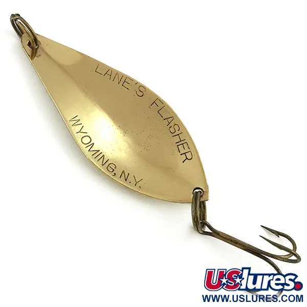Lanes Tackle & Bait Lane's Flasher Lepel, Goud, 14g, Vintage, #5716