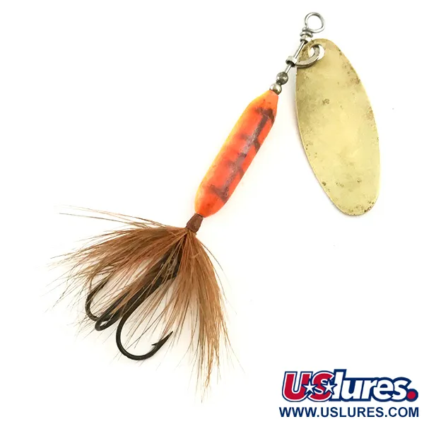 Worden’s Original Rooster Tail 4 Spinner, Gold/Orange, 8g, #5723