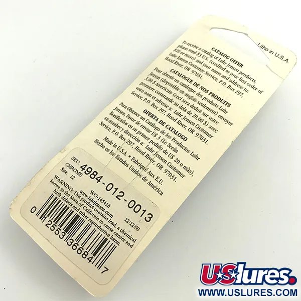 Luhr Jensen Tony Accetta Pet Spoon 12, Nikkel, 2g, Wierbestendig, #5741