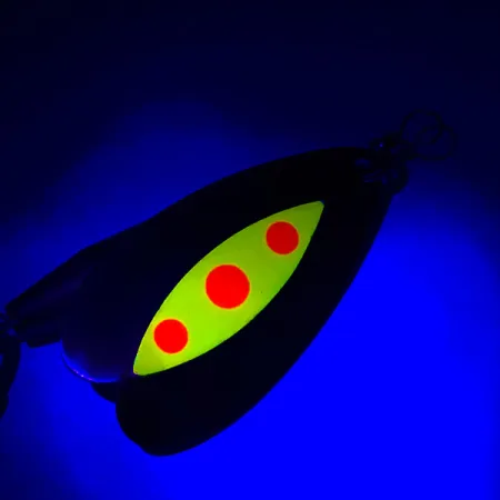 Luhr Jensen Les Davis Bolo UV Spinner, Messing, 14g, UV-Stippen, #5756