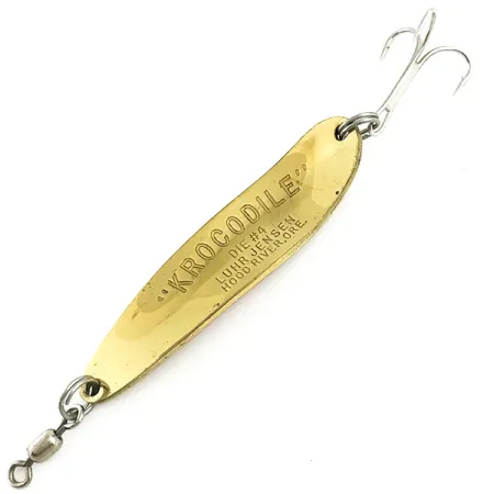 Luhr Jensen Krocodile Die #4 Lepel, Goud/Rood, 14g, Prisma, #5779