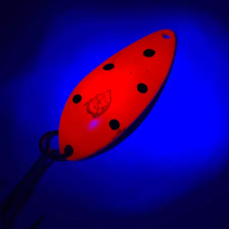 Eppinger Dardevle Devle Dog 7700 Lepel, Rood/Nikkel, 14g, UV, #5783