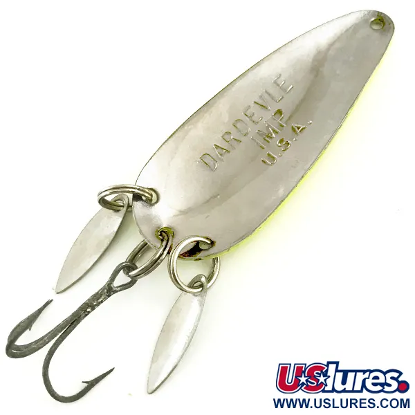 Eppinger Dardevle Imp Klicker UV Lepel, Geel/Rood/Nikkel, 11g, #5788