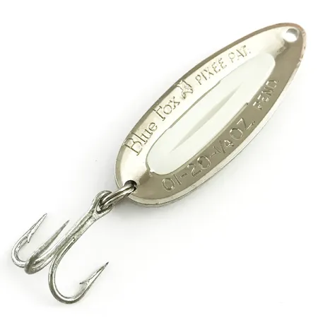 Blue Fox Pixee UV Lepel, Gehamerd nikkel/UV-wit, 7g, #5815