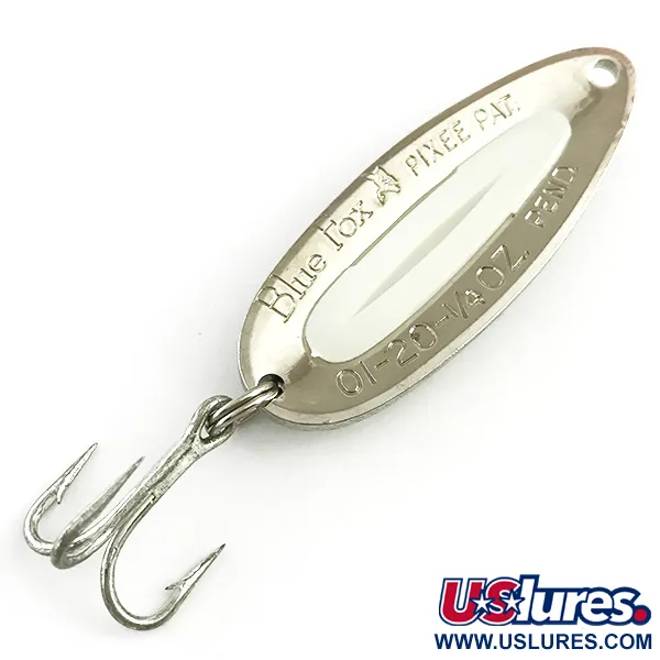 Blue Fox Pixee UV Lepel, Gehamerd nikkel/UV-wit, 7g, #5815