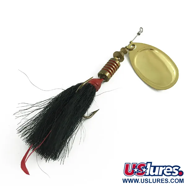 Mepps Aglia 3 dressed Spinner, Messing, 7,3g, Dreg met haar, #5827