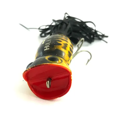Fred Arbogast Hula Popper Popper, Tiger, 14g, Rubber Skirt, #5841