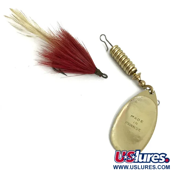 Mepps Comet 5 Spinner 1960s, Goud, 14g, Verwisselbare haak, #5843