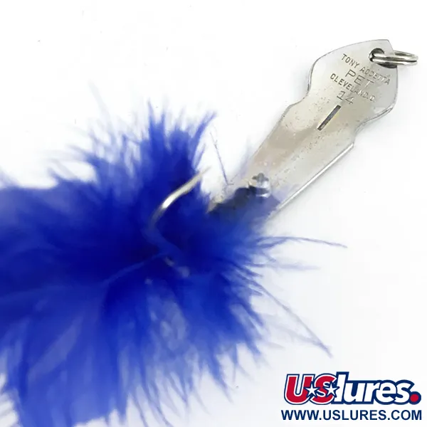 Tony Accetta Pet Spoon 14 Weedless Lepel, Nikkel/Blauw, 7g, #5857