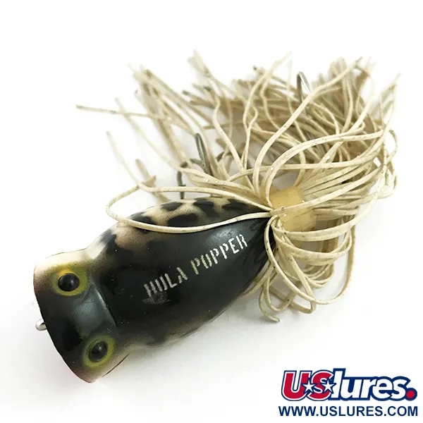 Fred Arbogast Hula Popper, Tiger, 8g, rubberen skirt, #5858