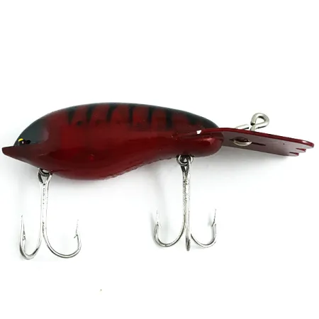 Fred Arbogast Mud Bug Plug, Donkerrood, 14g, Metalen Duiklip, #5863