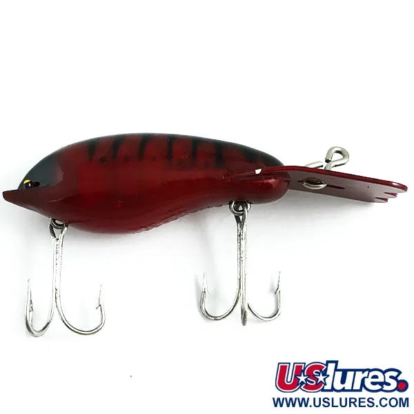 Fred Arbogast Mud Bug Plug, Donkerrood, 14g, Metalen Duiklip, #5863