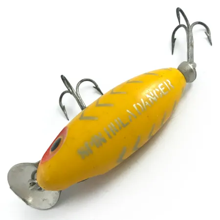 Fred Arbogast Spin Hula Dancer Plug, Geel, 6.5g, Metalen Lip, #5864