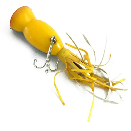 Fred Arbogast Hula Popper, Fire Tiger, 3g, Rubberen skirt, #5867