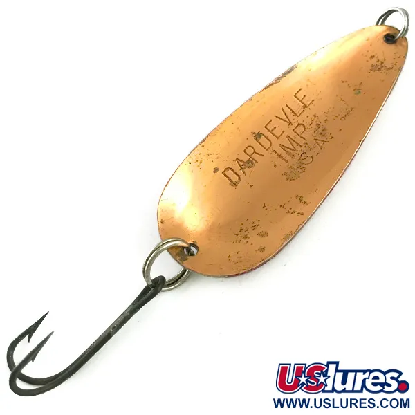 Eppinger Dardevle Imp Lepel, Rood/Wit/Koper, 11g, Koperen rug, #5873