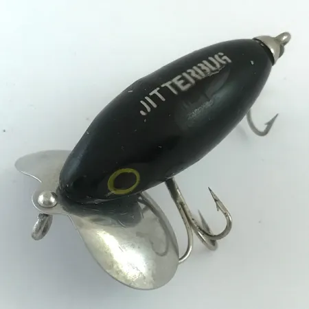 Fred Arbogast Jitterbug Topwater, Zwart, 7g, Vintage Klassieker, #5880