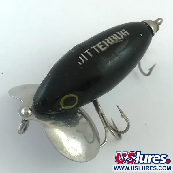 Fred Arbogast Jitterbug Topwater, Zwart, 7g, Vintage Klassieker, #5880