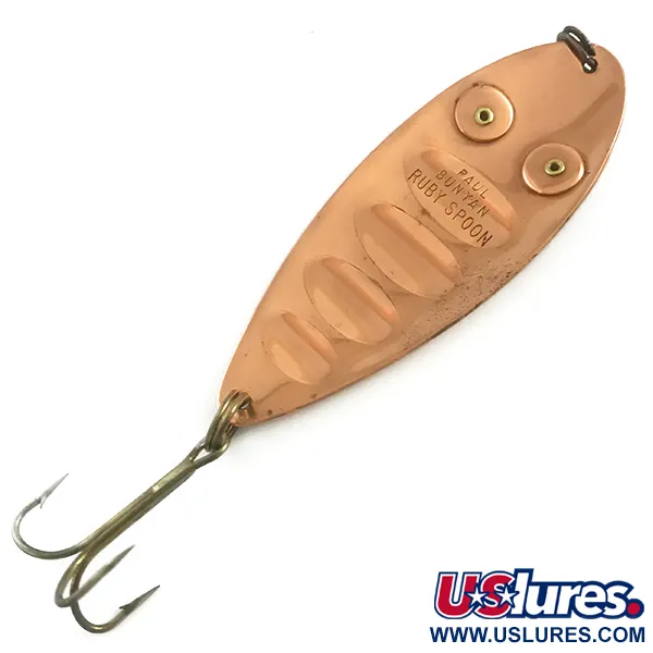 Paul Bunyan Ruby Spoon Lepel, Koper/Rode Ogen, 25g, Vintage, #5883