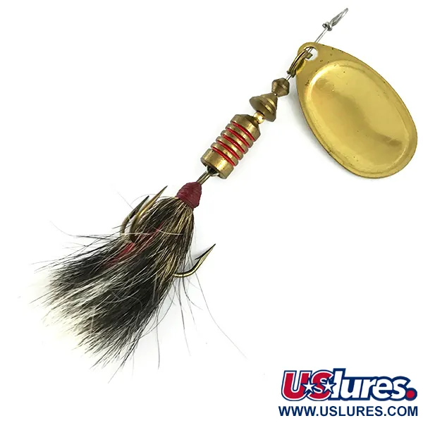 Mepps Aglia 3 Dressed Spinner, Goud, 7.3g, Eekhoornstaart, #5905
