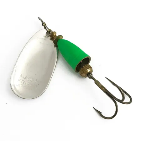 Blue Fox Super Vibrax 5 UV Spinner, Zilver / Groen, 13g, UV, #6104